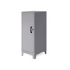 Space Solutions 42.5 in.H 3 Shelf Storage Locker Cabinet, Fully Assembled, 3 in. Riser Legs, Arctic Silver 25224